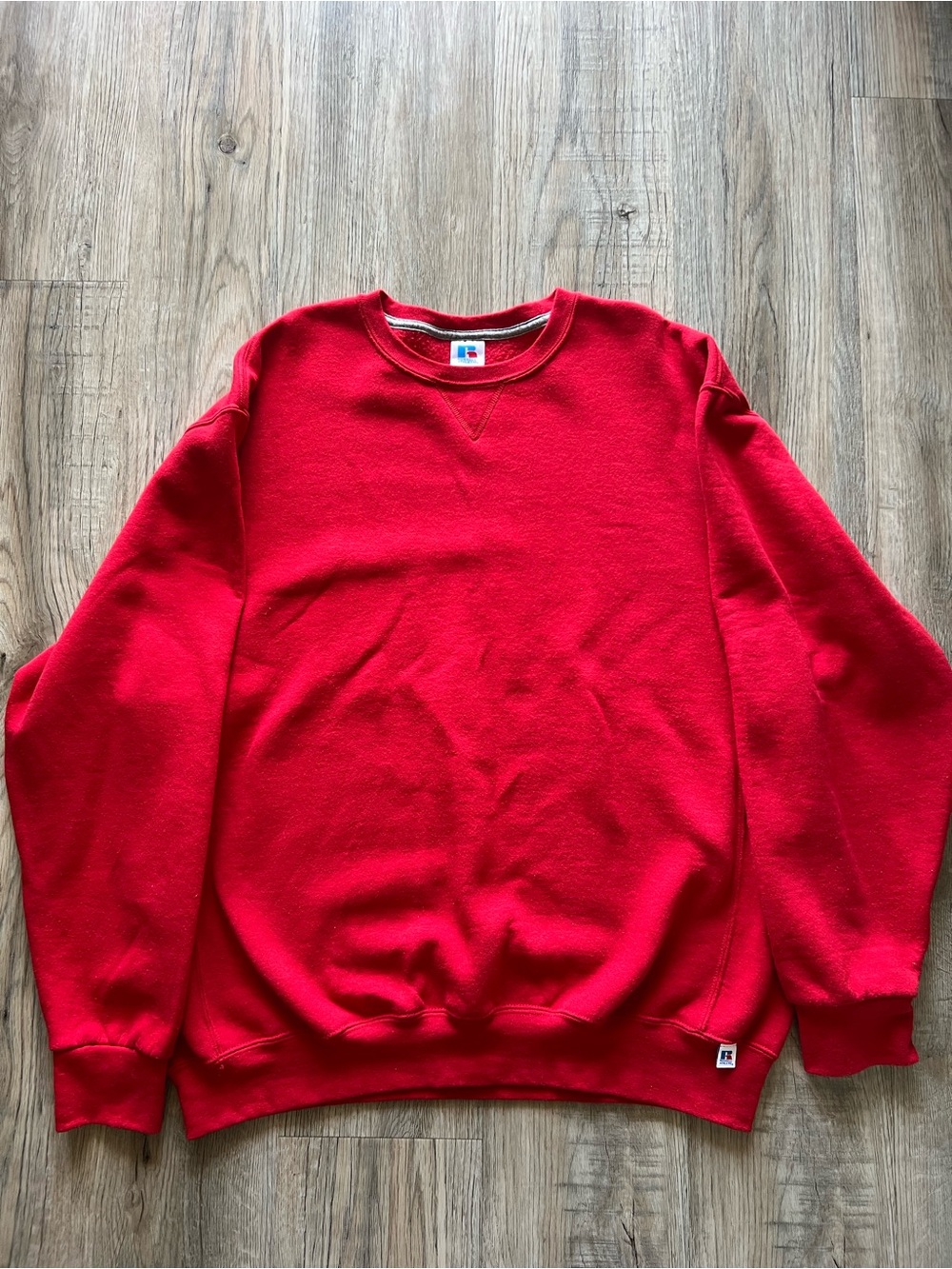 Russell Athletic Men's Bright Red Crewneck Sweatshirt